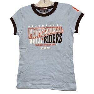 NEW Womens Small PBR Rodeo Professional Bull Riders Graphic Souvenir T-Shirt